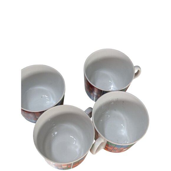 Vintage Schumann Arzberg Bavaria Germany Geometric Coffee Cups Creamer Mod 1970' - Picture 8 of 12